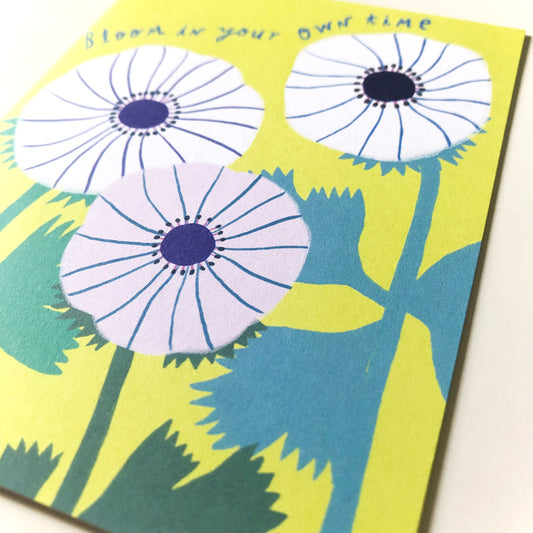 Bloom in Your Own Time Encouragement Card