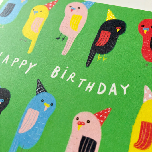 Budgie Parakeet Birthday Card