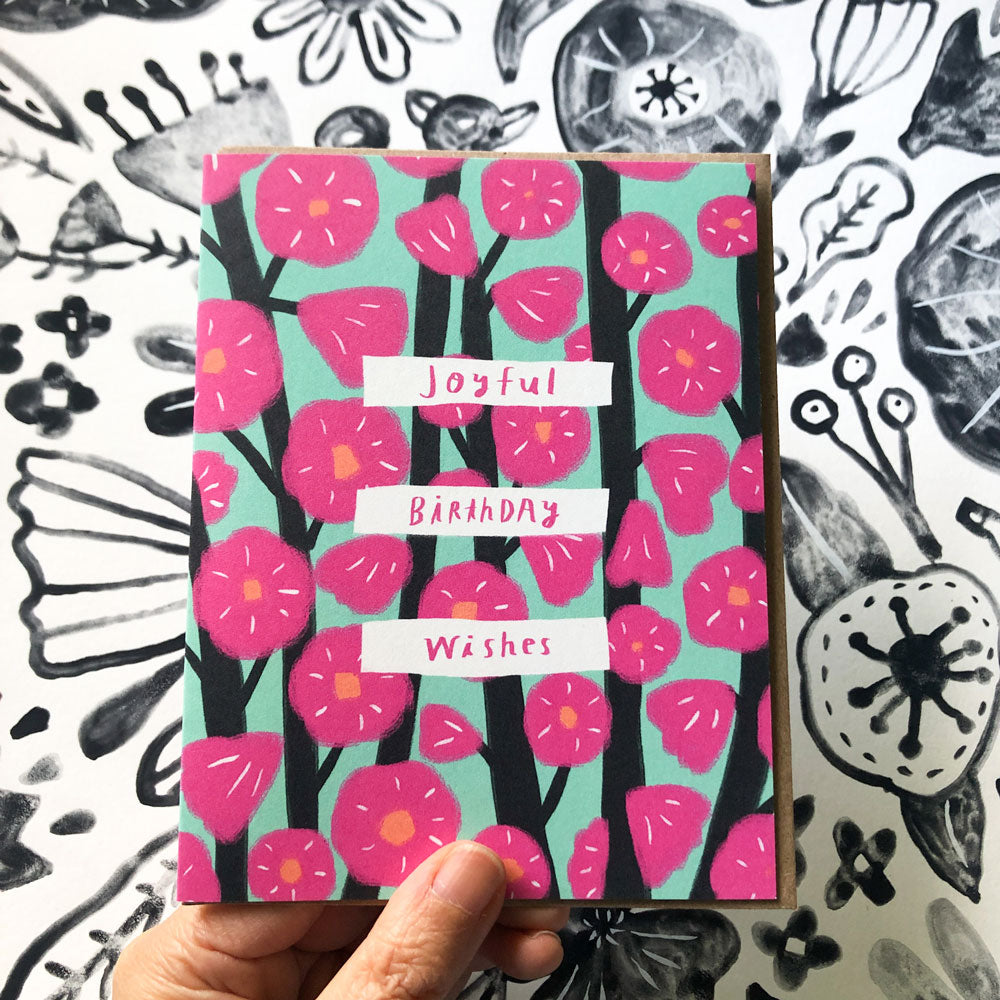 Cherry Blossoms Birthday Card