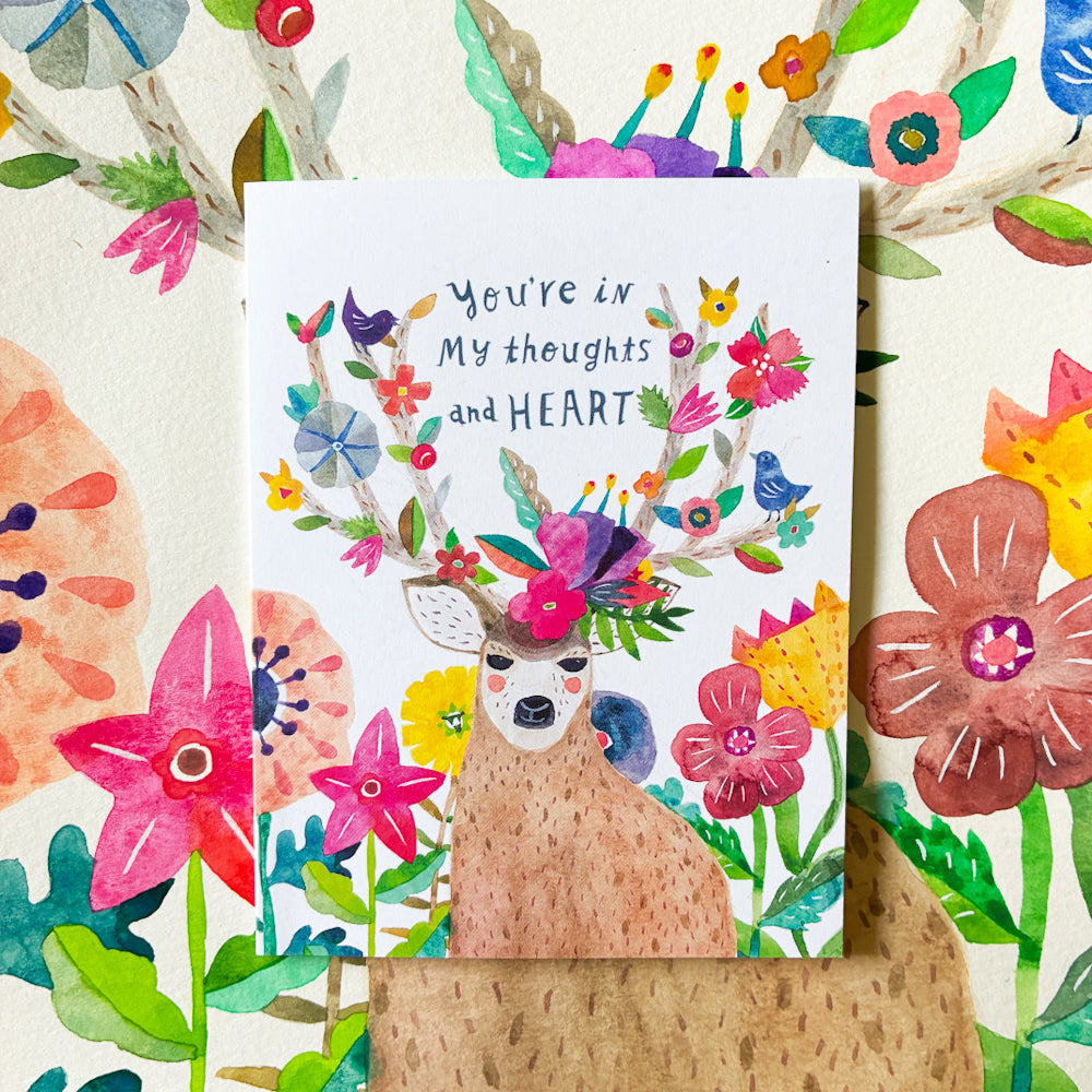 Deer In My Thoughts Encouragement Card