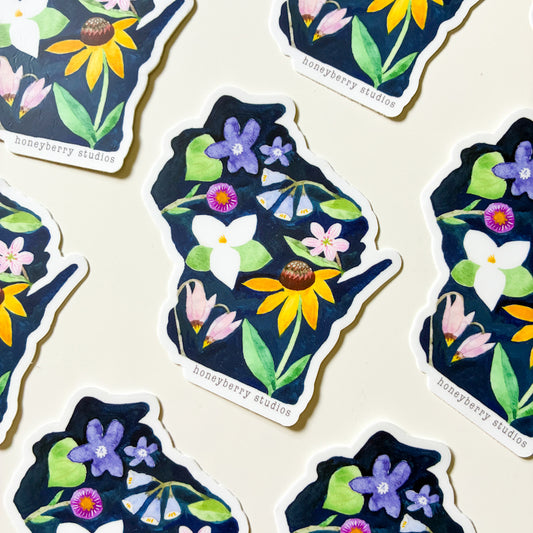 Flowers of Wisconsin Vinyl Sticker