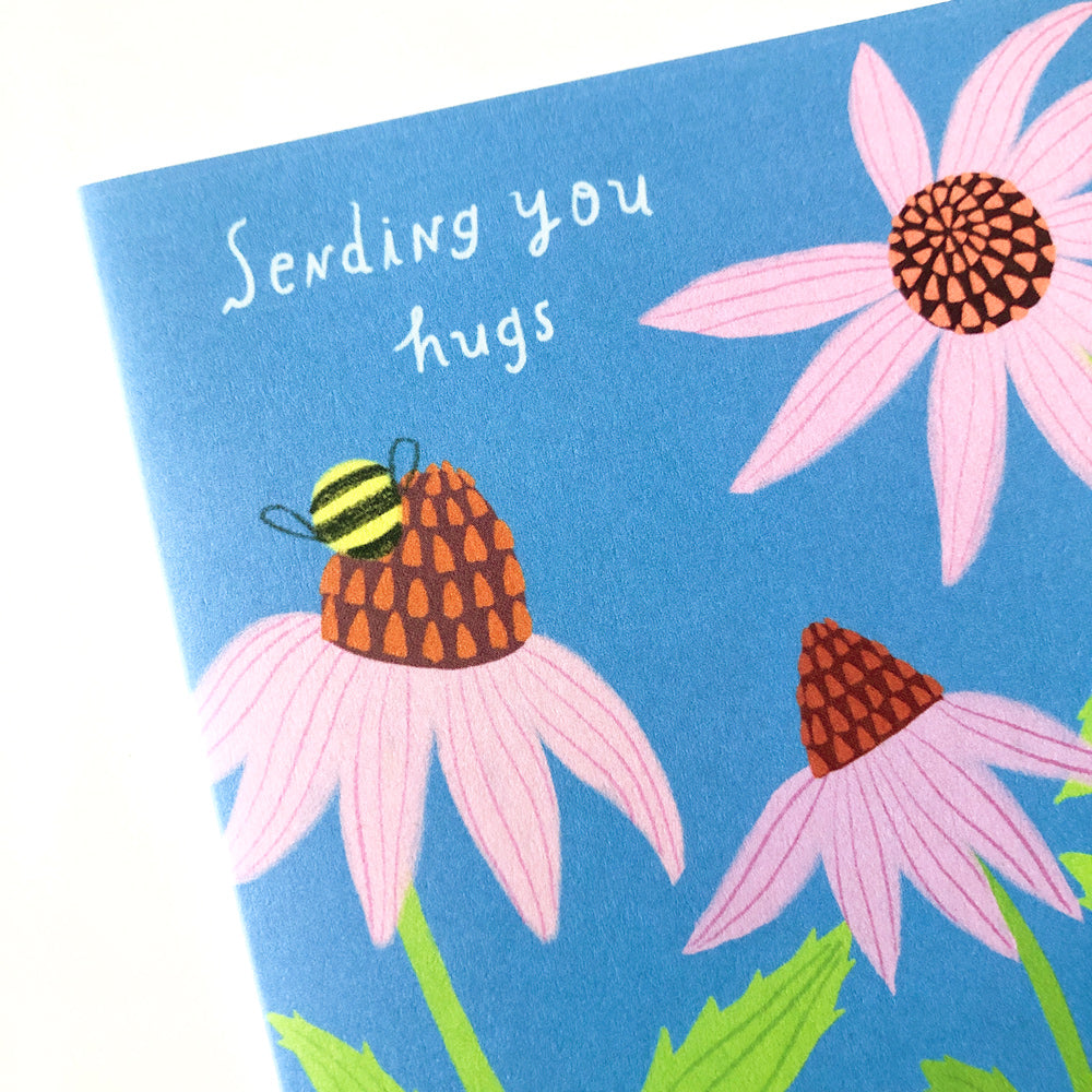 Echinacea Sending You Hugs Encouragement Card