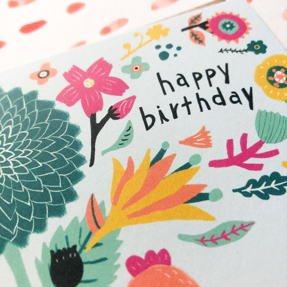 Chicken on Bicycle Birthday Card