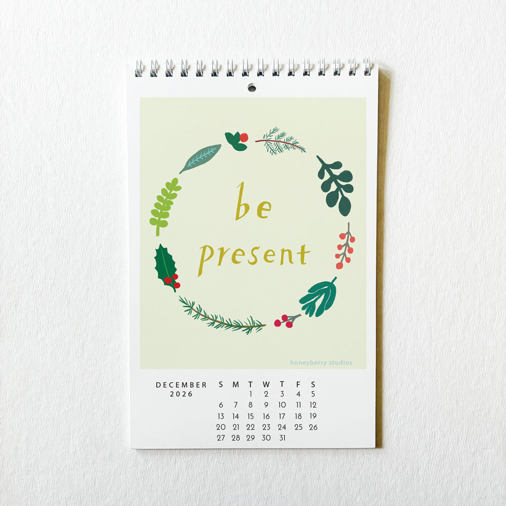 PRE-ORDER 2026 Bloom in Your Own Time Monthly Wall Calendar