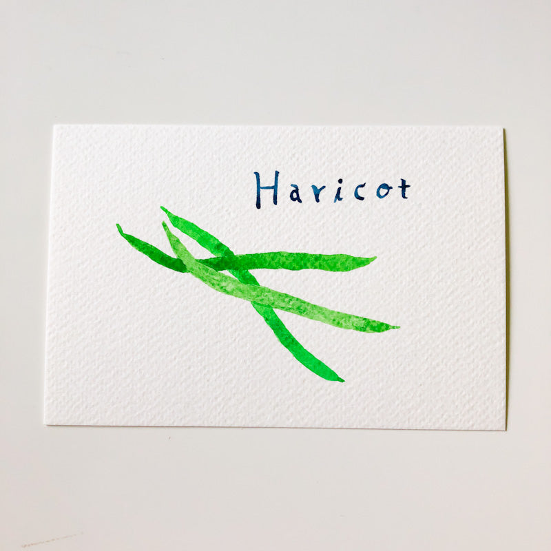 Paris Alphabet Postcard - Haricot