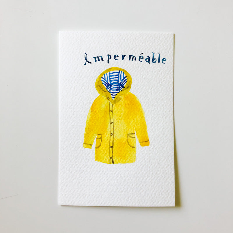 Paris Alphabet Postcard - Imperméable