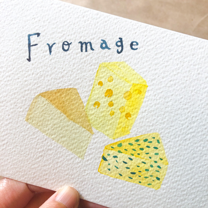 Paris Alphabet Postcard - Fromage