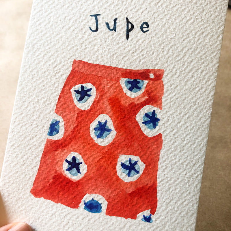 Paris Alphabet Postcard - Jupe (Second)