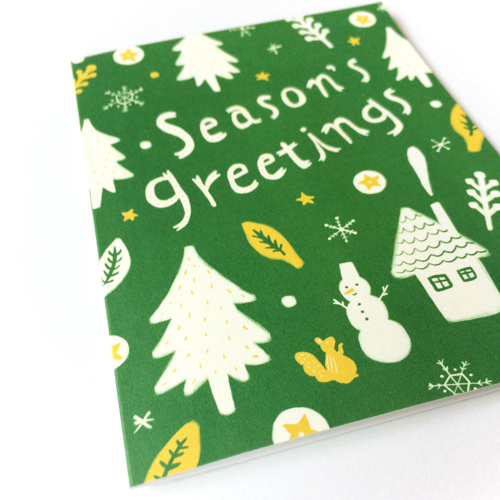 Season's Greetings Holiday Greeting Card - Multiple Colors