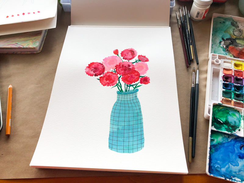 Carnations Mother's Day Card