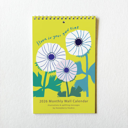 PRE-ORDER 2026 Bloom in Your Own Time  Monthly Wall Calendar