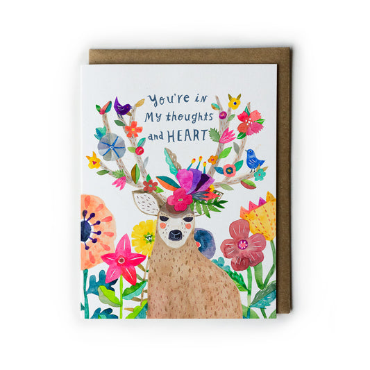 Deer In My Thoughts Encouragement Card