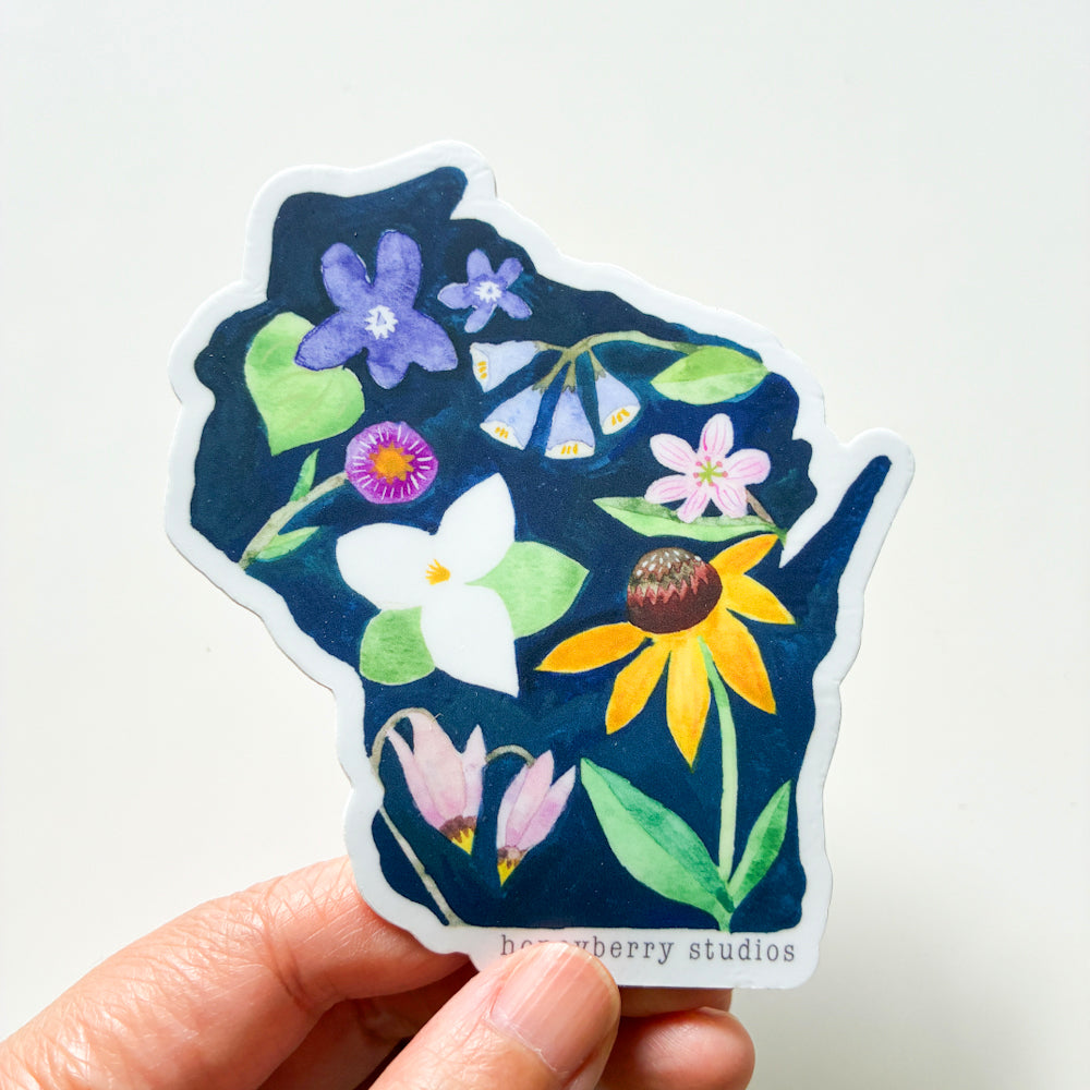 Flowers of Wisconsin Vinyl Sticker