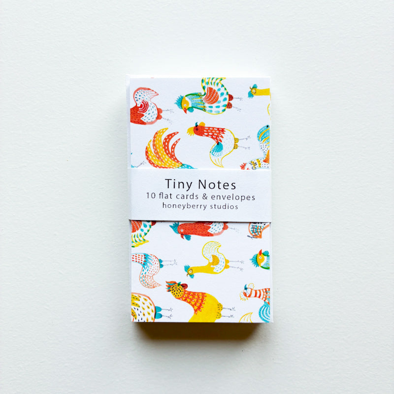 Rooster Friends Tiny Notes (Set of 10)