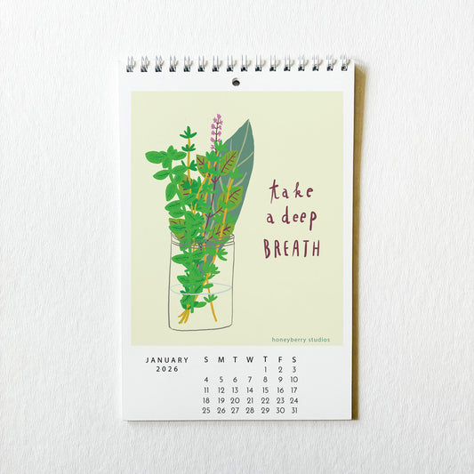 PRE-ORDER 2026 Bloom in Your Own Time  Monthly Wall Calendar