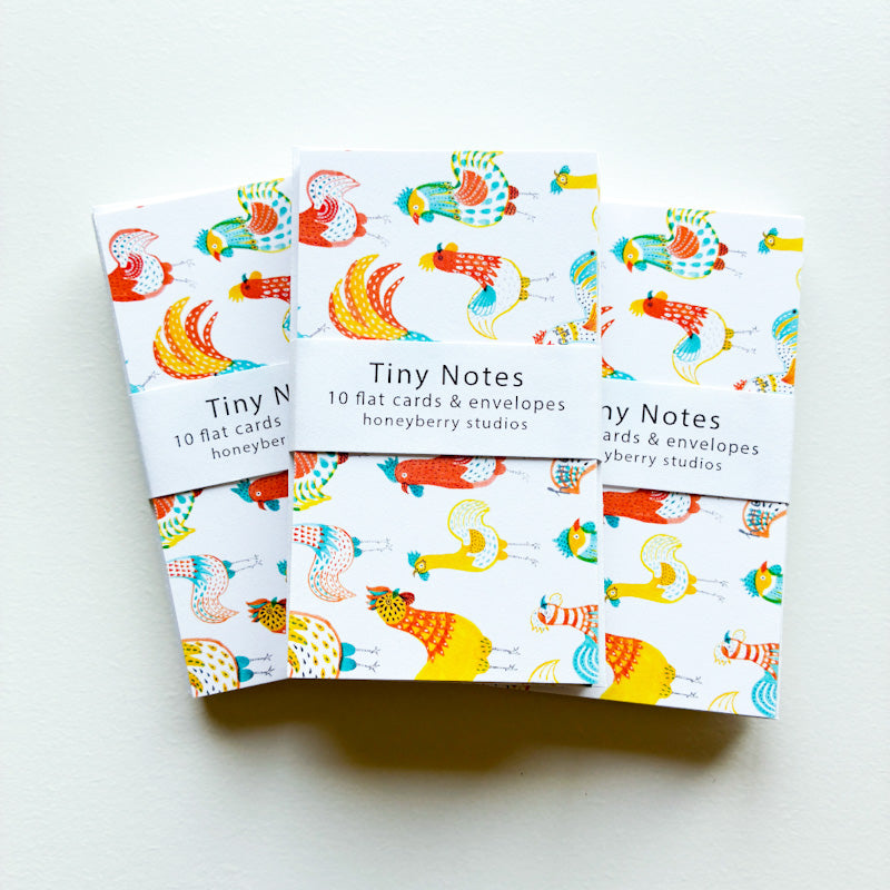 Rooster Friends Tiny Notes (Set of 10)