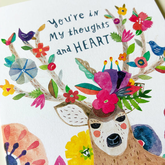 Deer In My Thoughts Encouragement Card