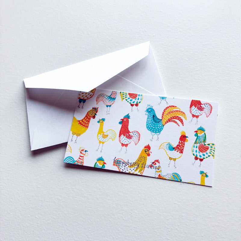 Rooster Friends Tiny Notes (Set of 10)