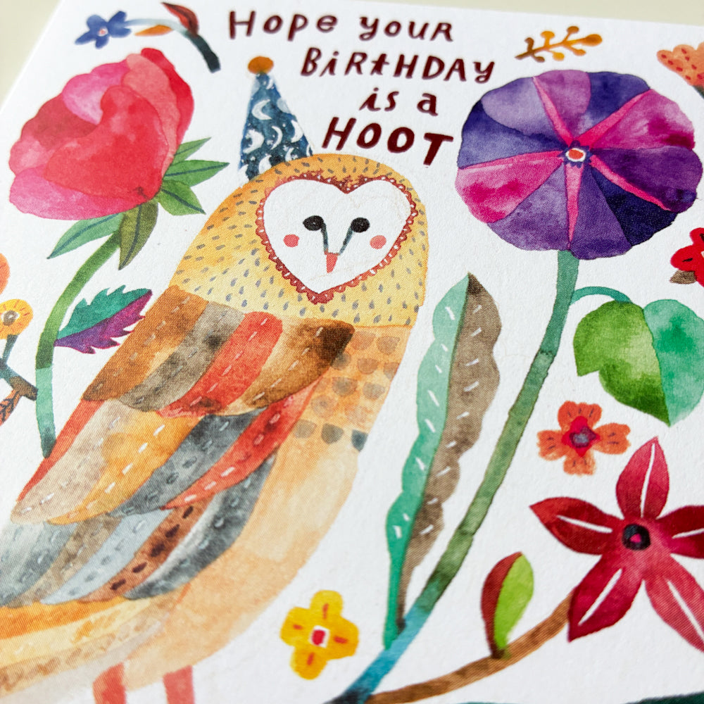 Barn Owl Birthday Card