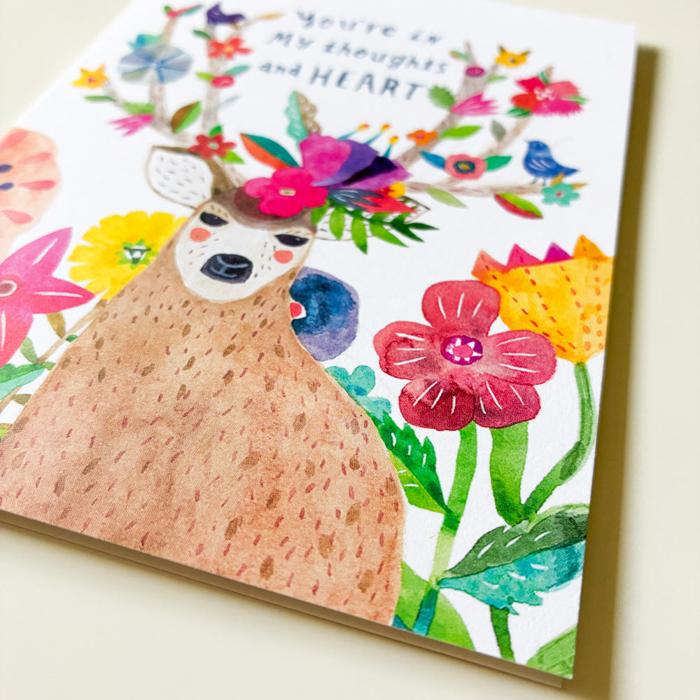 Deer In My Thoughts Encouragement Card
