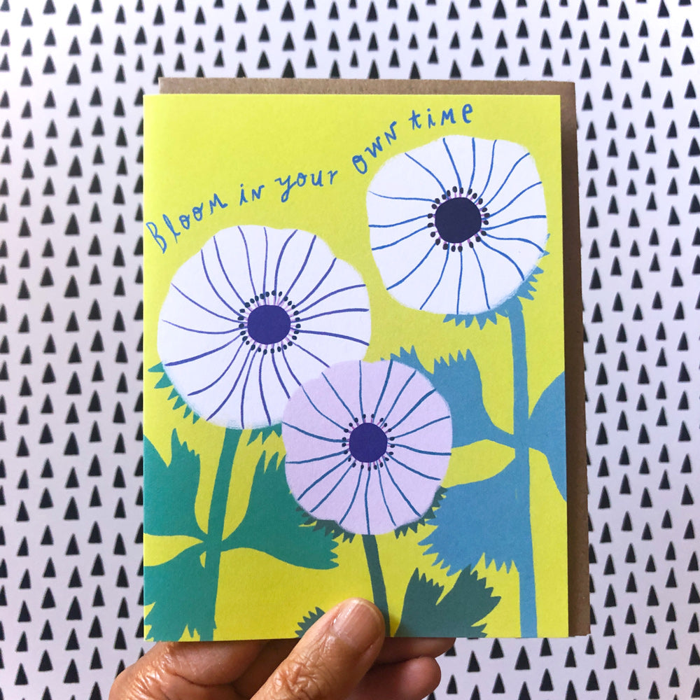 Bloom in Your Own Time Encouragement Card
