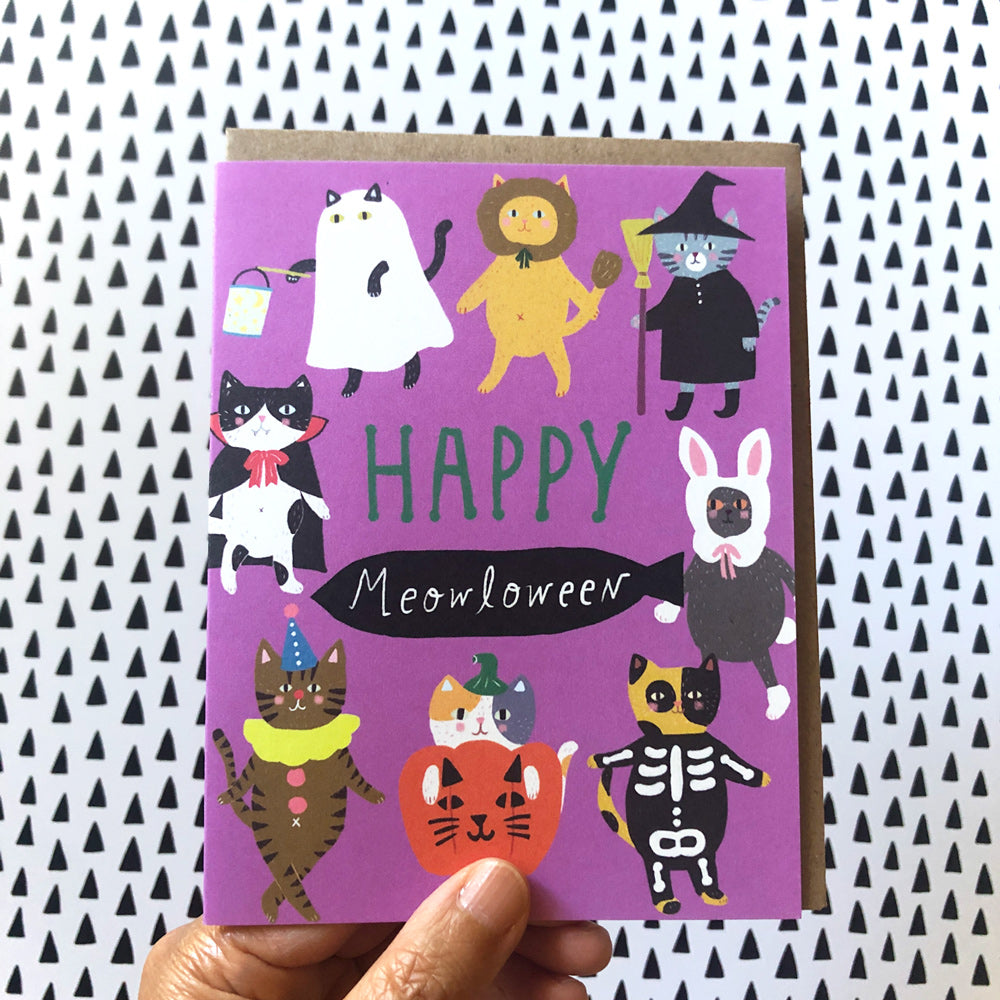 Happy Meowloween Halloween Card