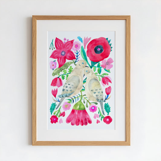 Mourning Dove Original Painting - 12"x16"