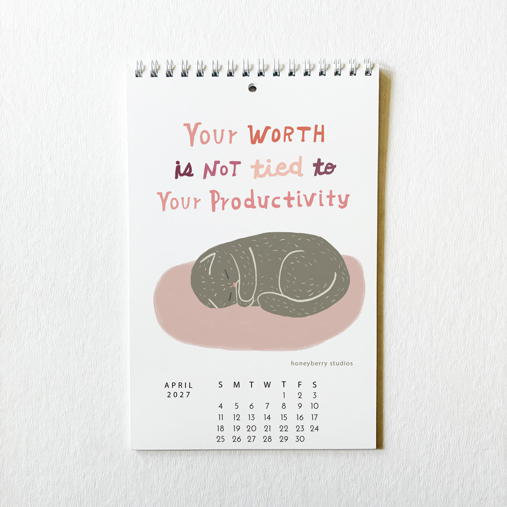 PRE-ORDER 2027 I Showed Up For Myself  Monthly Wall Calendar