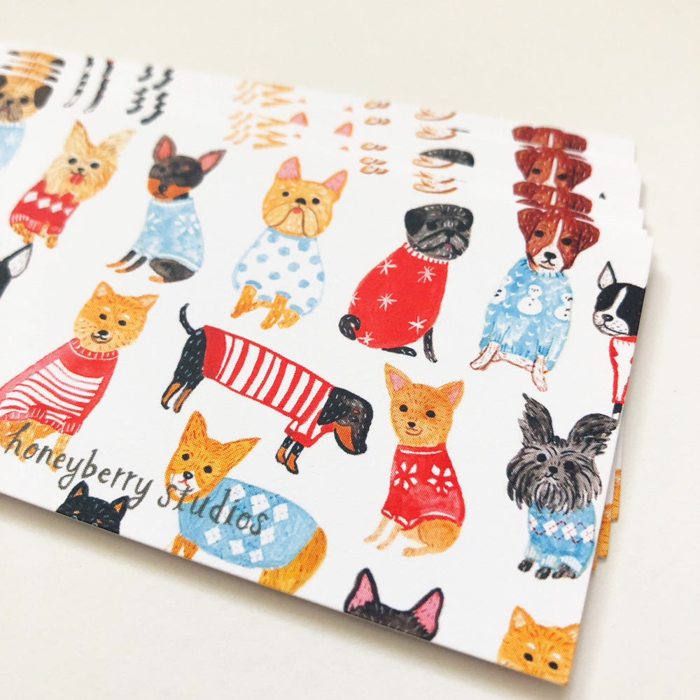 Dogs in Sweaters Tiny Notes (Set of 10)
