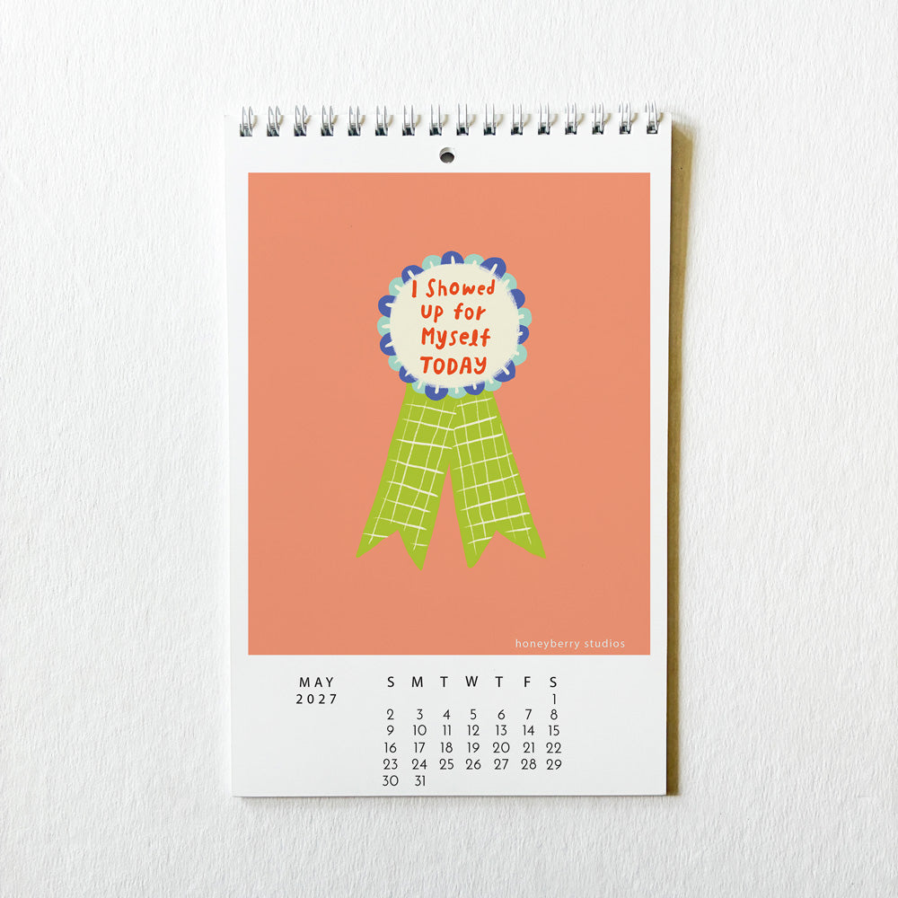 PRE-ORDER 2027 I Showed Up For Myself  Monthly Wall Calendar