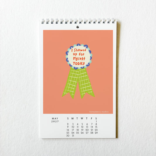 PRE-ORDER 2027 I Showed Up For Myself  Monthly Wall Calendar