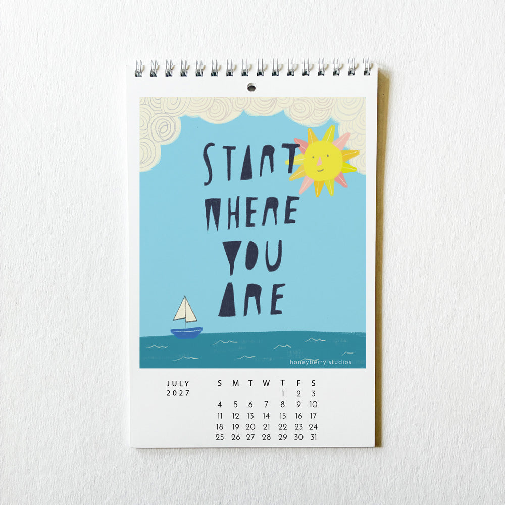 PRE-ORDER 2027 I Showed Up For Myself  Monthly Wall Calendar
