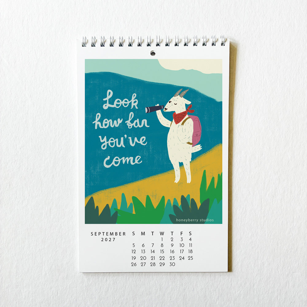 PRE-ORDER 2027 I Showed Up For Myself  Monthly Wall Calendar