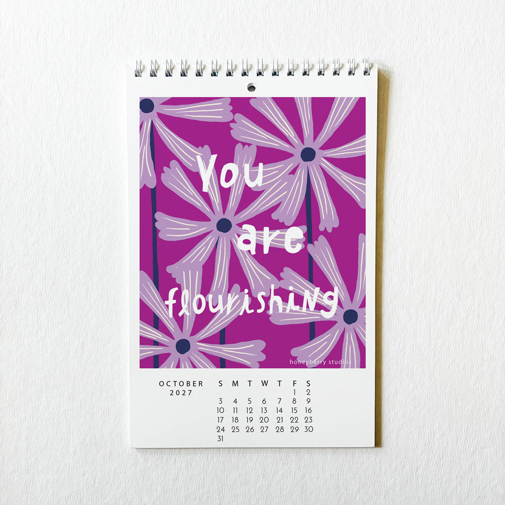 PRE-ORDER 2027 I Showed Up For Myself  Monthly Wall Calendar