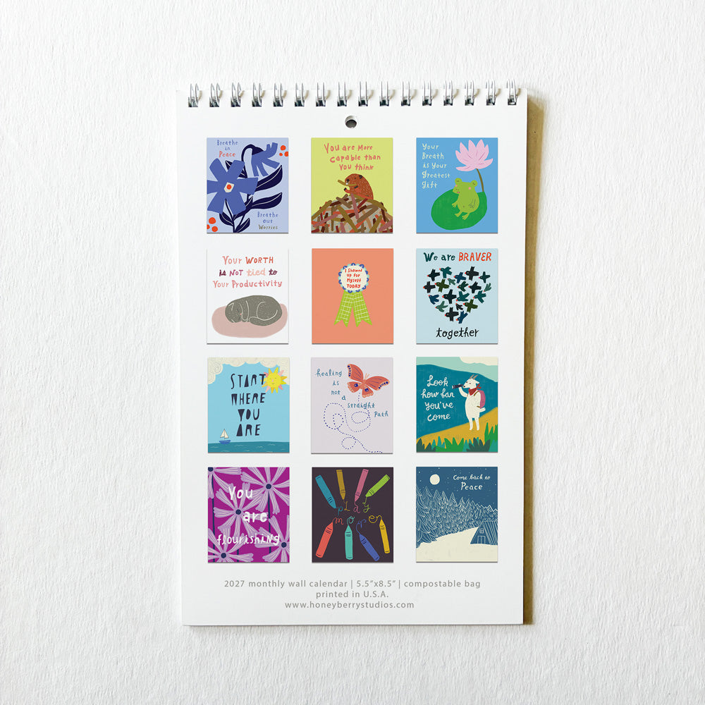 PRE-ORDER 2027 I Showed Up For Myself  Monthly Wall Calendar