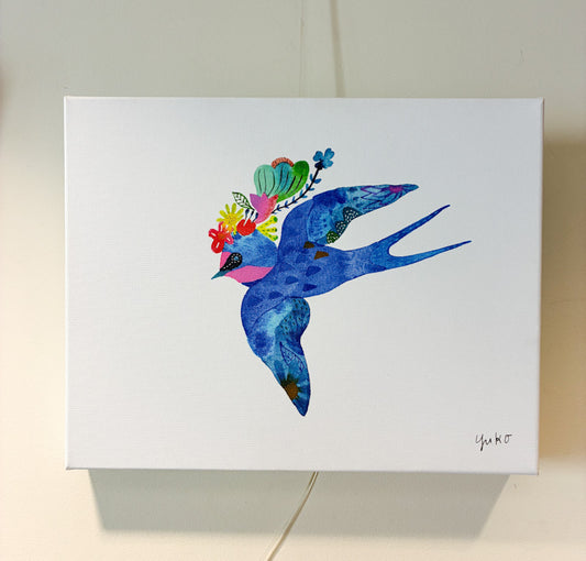 Blue Swallow Canvas Print - 11"x14"