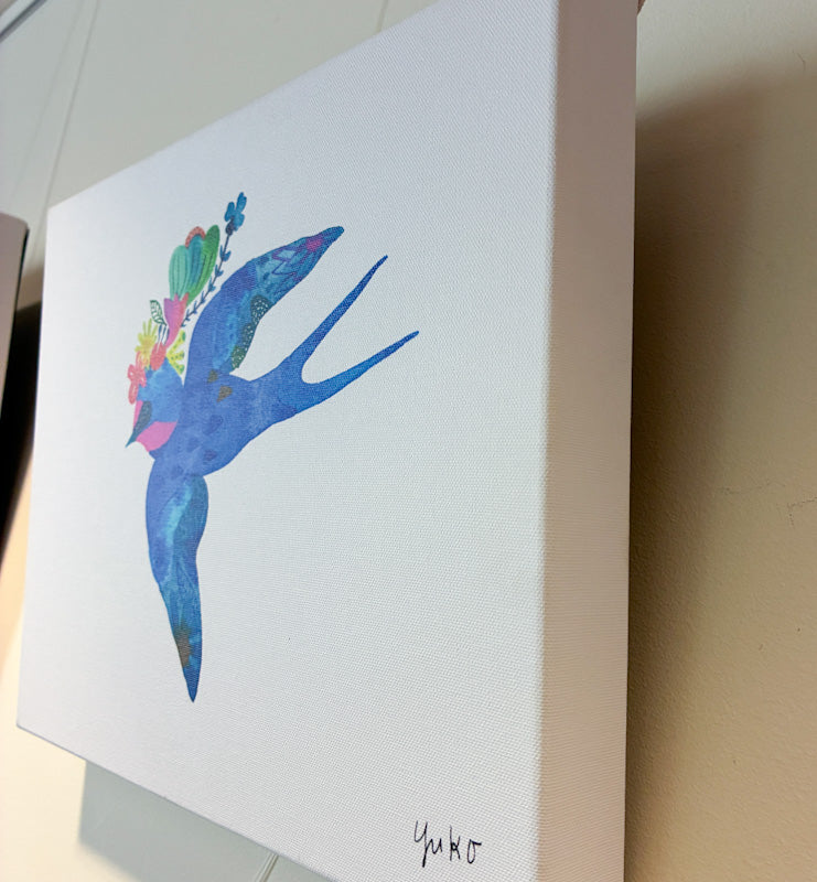 Blue Swallow Canvas Print - 11"x14"