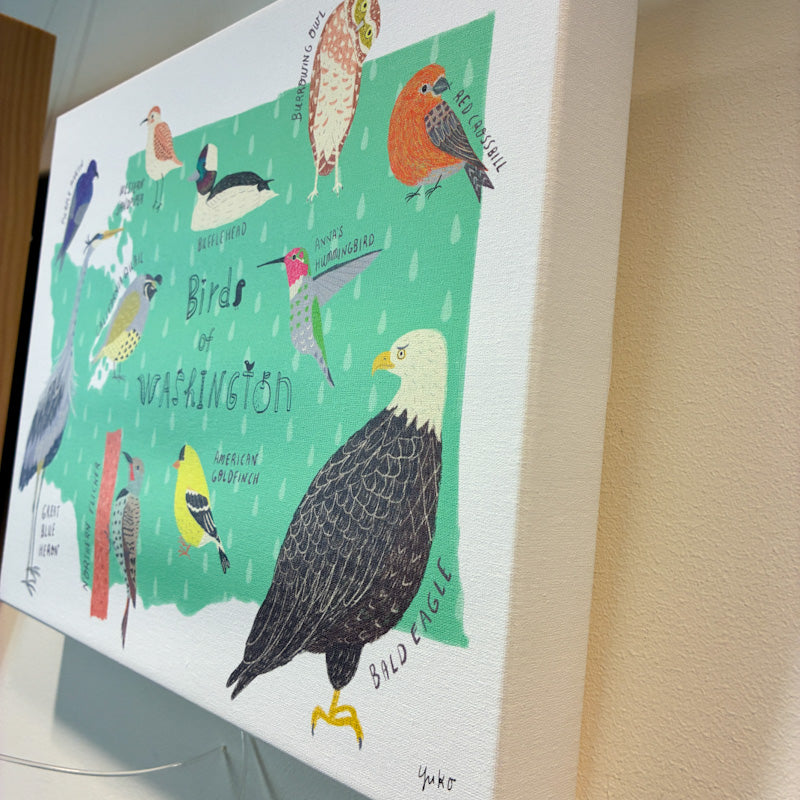Birds of Washington Canvas Print - 11"x14"
