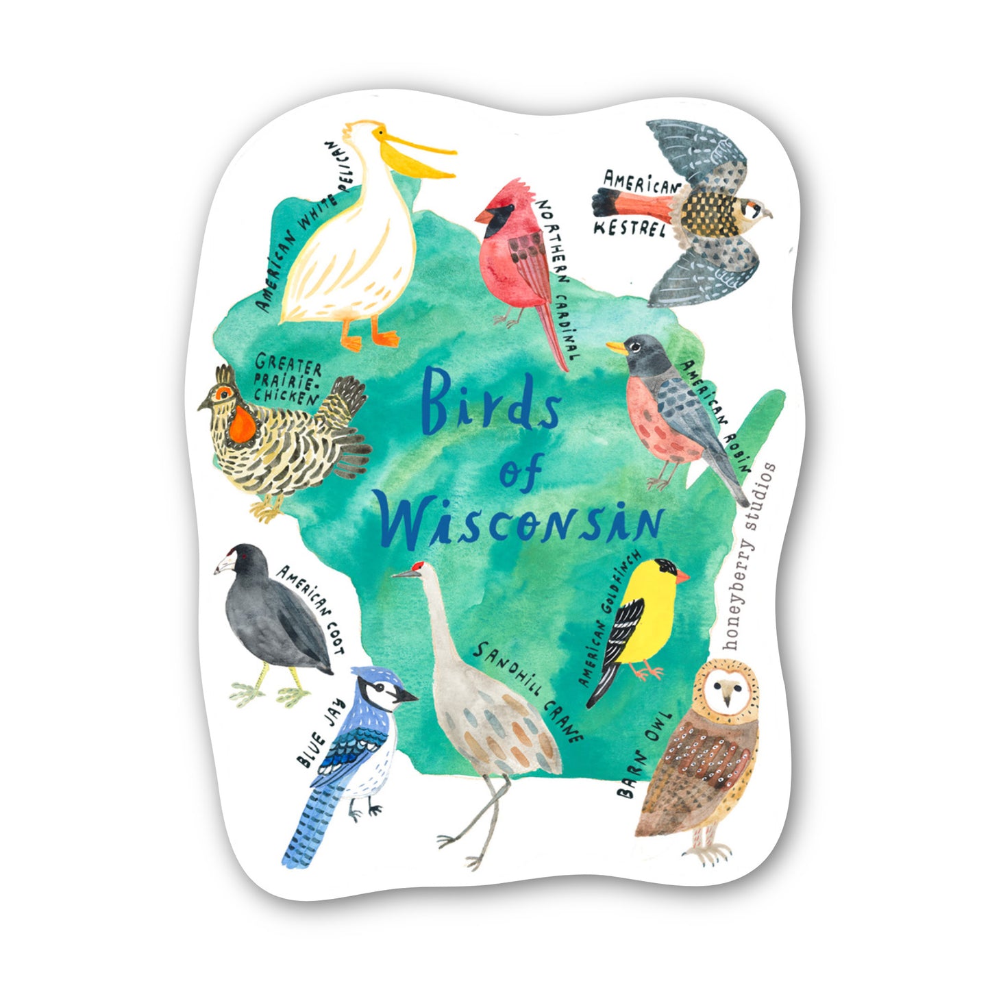 Birds of Wisconsin Vinyl Sticker