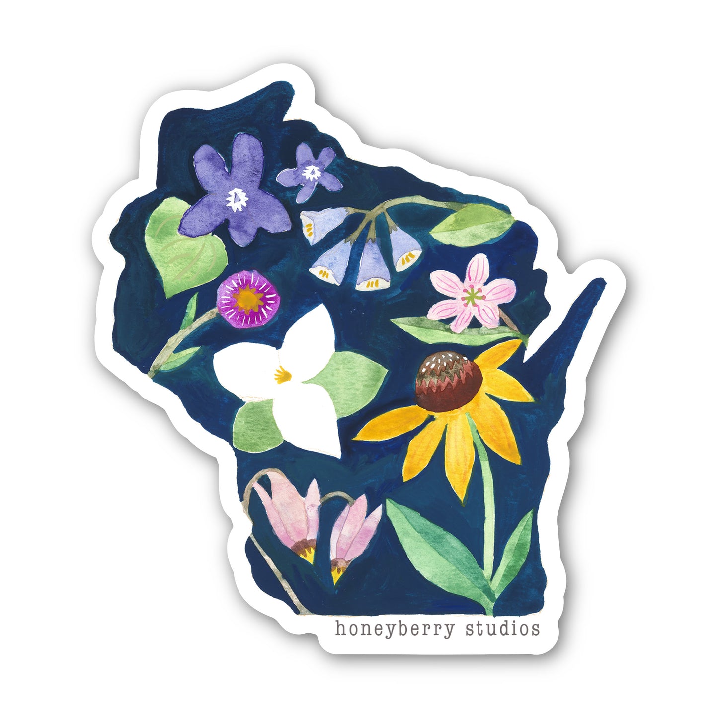 Flowers of Wisconsin Vinyl Sticker