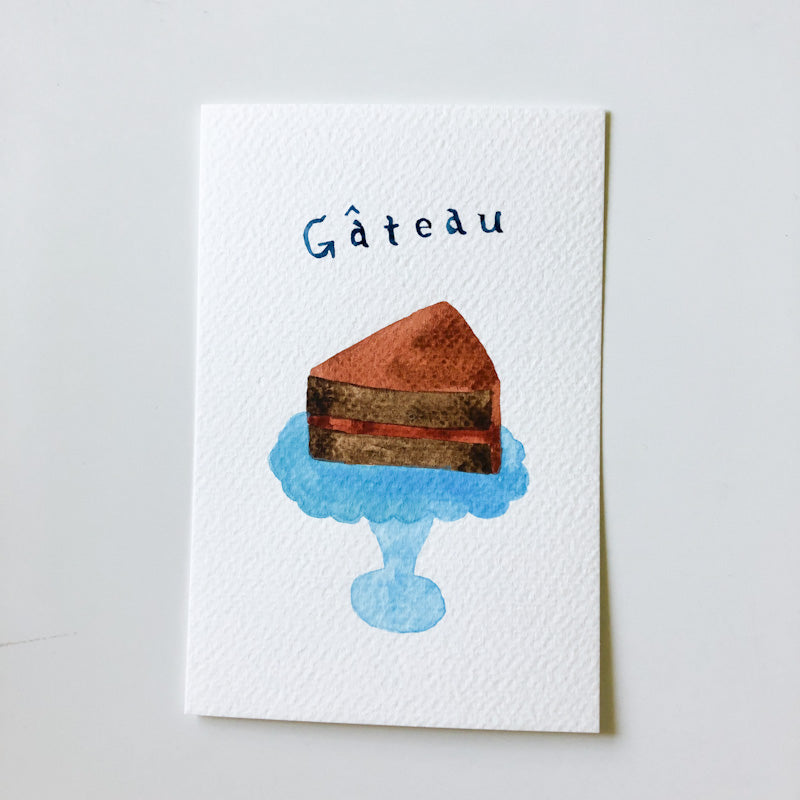 Paris Alphabet Postcard - Gâteau