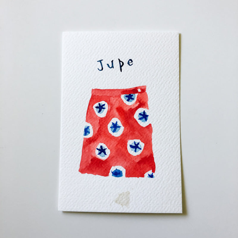 Paris Alphabet Postcard - Jupe (Second)