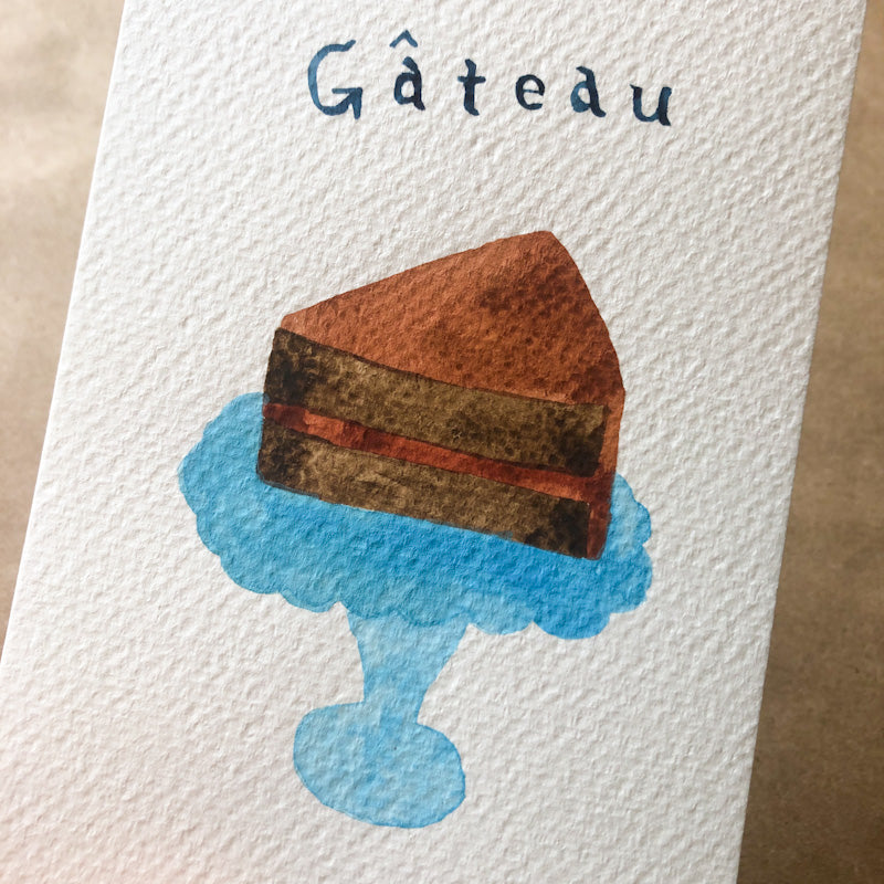 Paris Alphabet Postcard - Gâteau