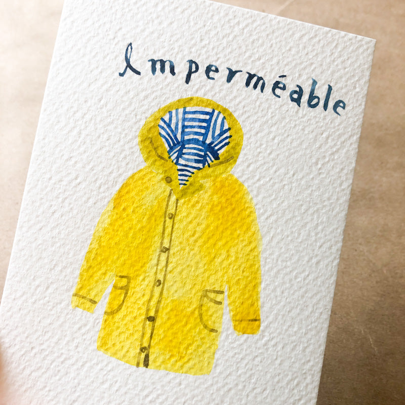 Paris Alphabet Postcard - Imperméable