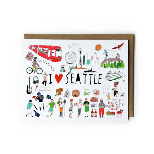I Heart Seattle Greeting Card