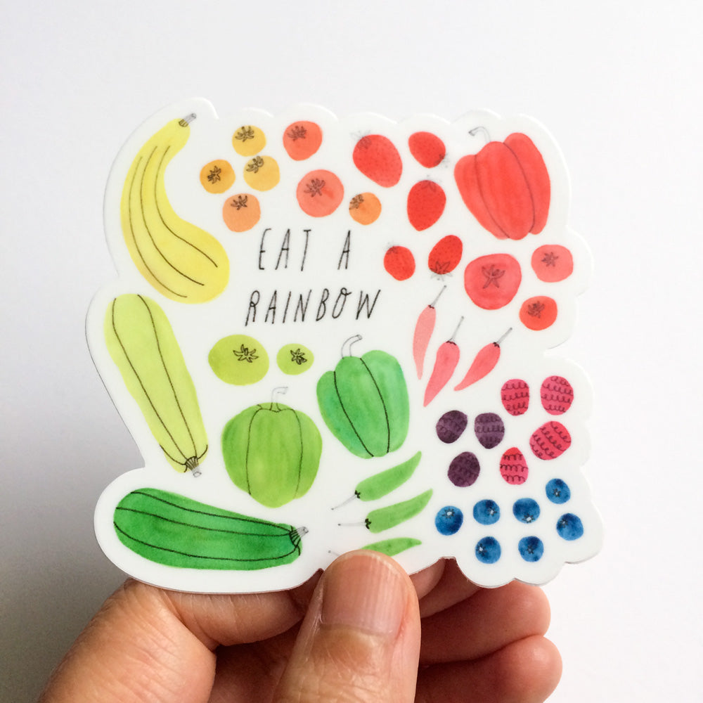 Eat a Rainbow, Veggies Vinyl Sticker