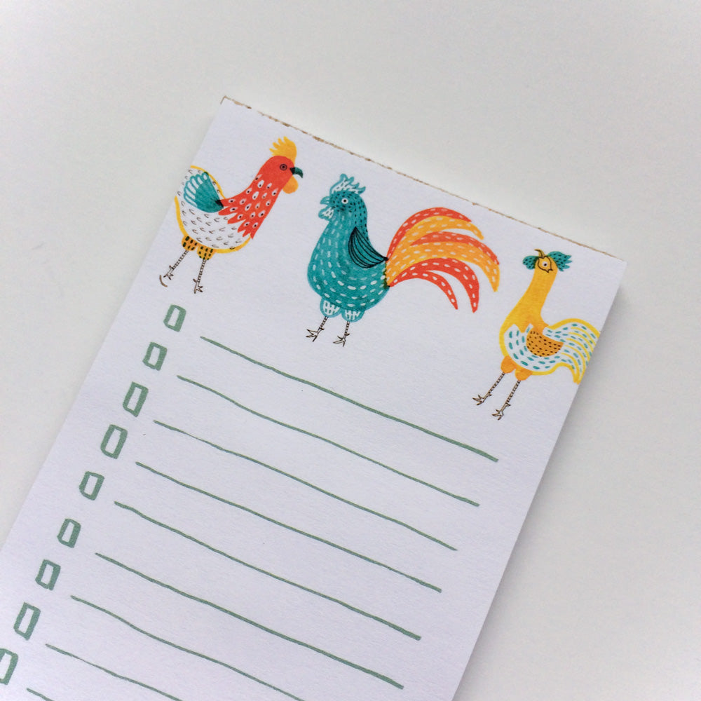 Rooster Friends Notepad