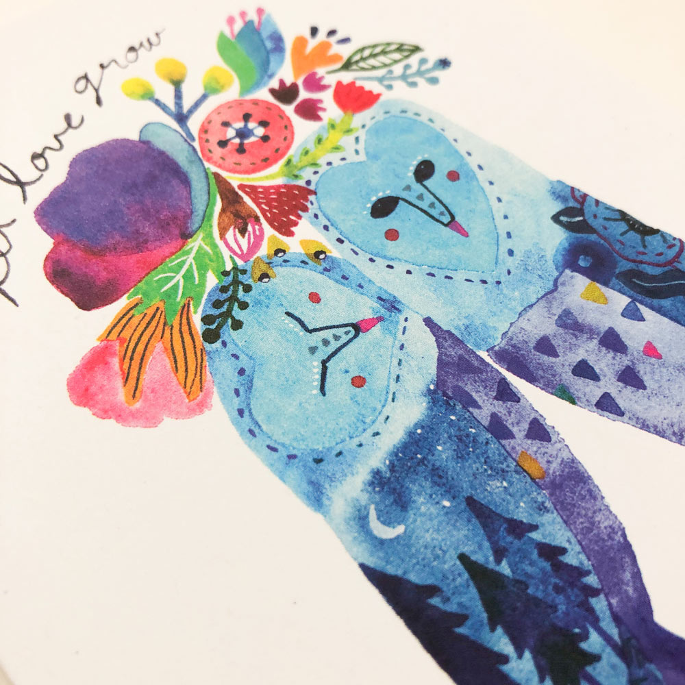 Barn Owl Let Love Grow Card
