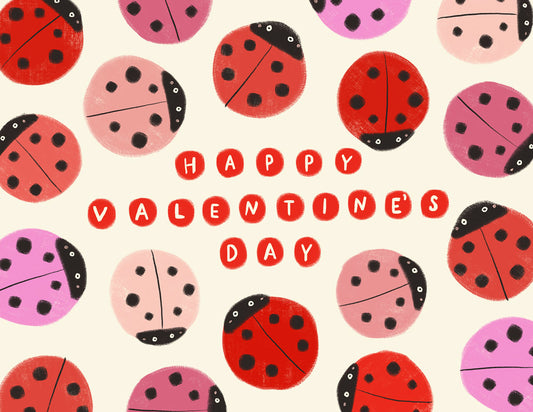 Lady Bug Valentine's Day Card